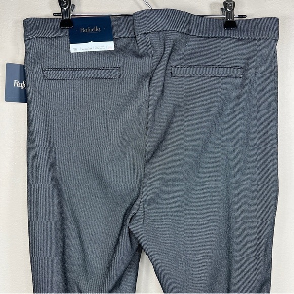 NEW SIZE 16 RAFAELLA DRESS PANTS BLACK BLUE PULL ON STRETCH FABRIC GOLD ACCENT - Picture 6 of 14